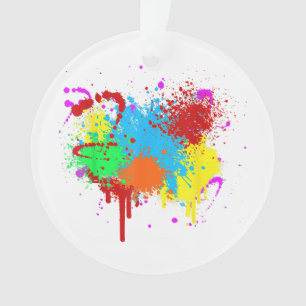 Hübscher Paint-Spritzer-Malvorgang Abstrakter Art Ornament