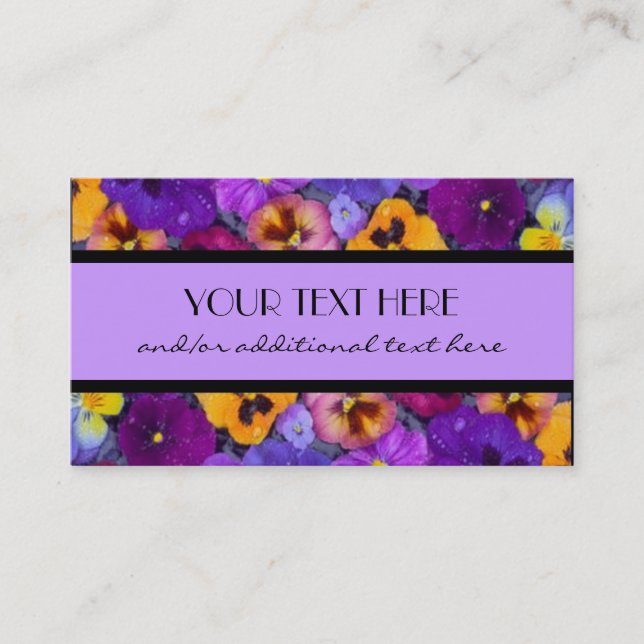 Hübscher Pansy Visitenkarte (Vorderseite)