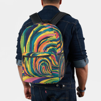 Hübscher, pastellfarbener Regenbogen Bedruckter Rucksack