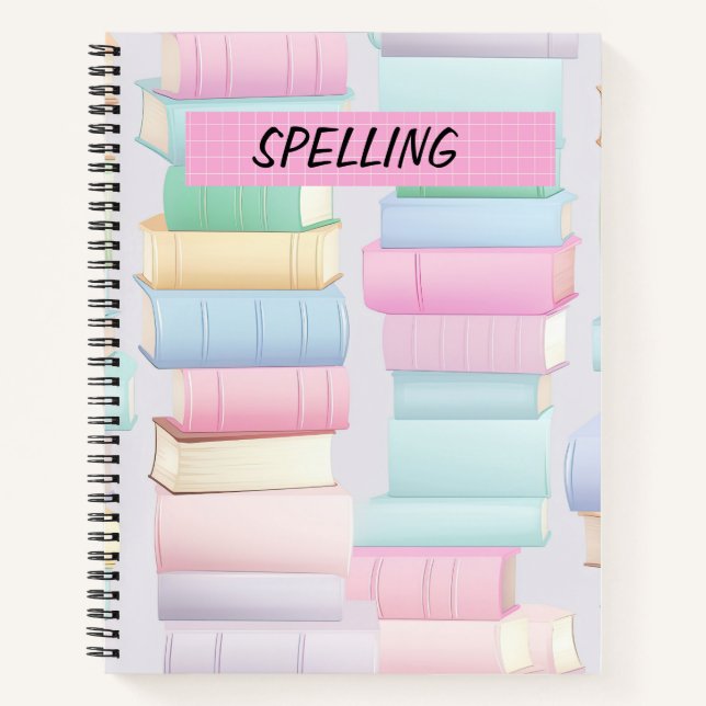 HÜBSCHER PASTELSTACK DER SCHULABÜCHER NOTIZBUCH (Vorderseite)