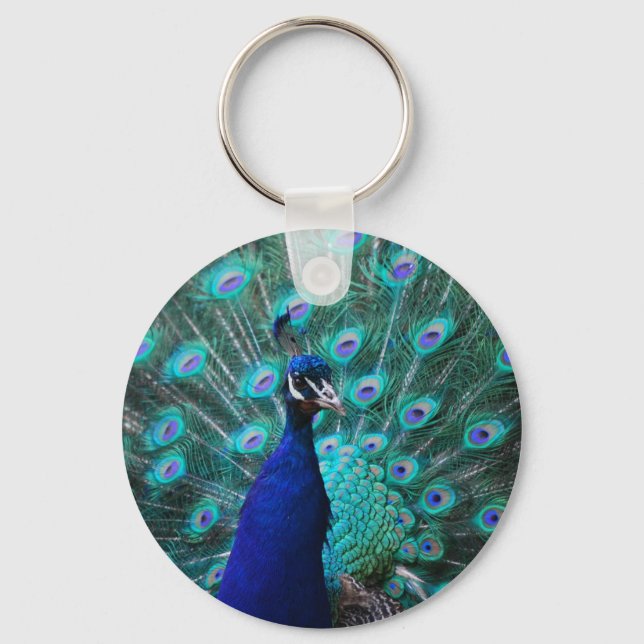 Hübscher Peacock-Schlüsselanhänger Schlüsselanhänger (Vorderseite)