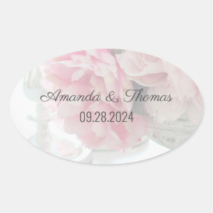 Hübscher Peony Wedger Sticker