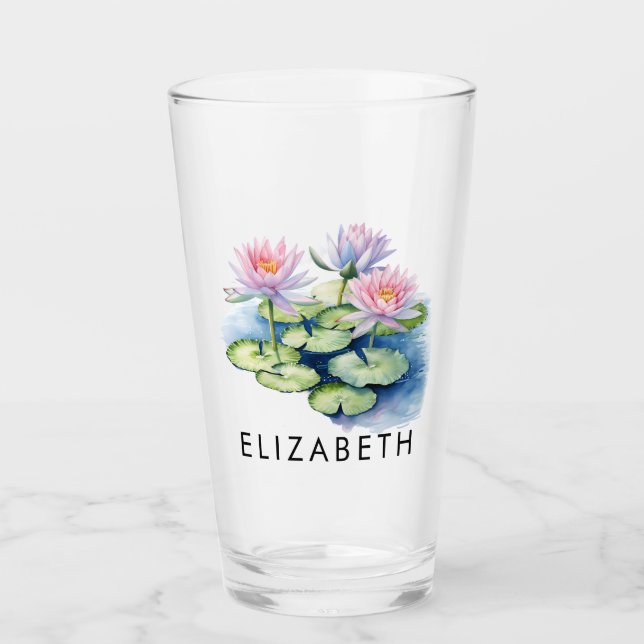 Hübscher Personalisierter Geburtstag Monat Blume I Glas (Vorderseite)