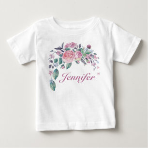 Hübscher Personalisierter Name Baby Girl T-shirt