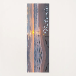 Hübscher Personalisierter Ozean Sunset Name Yoga M Yogamatte