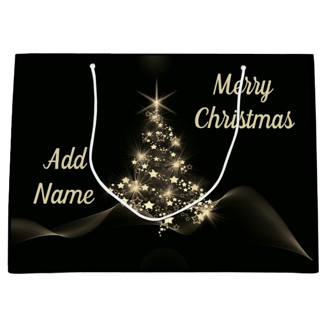 Hübscher personalisierter Weihnachtsgeschenk Große Geschenktüte (Vorderseite)