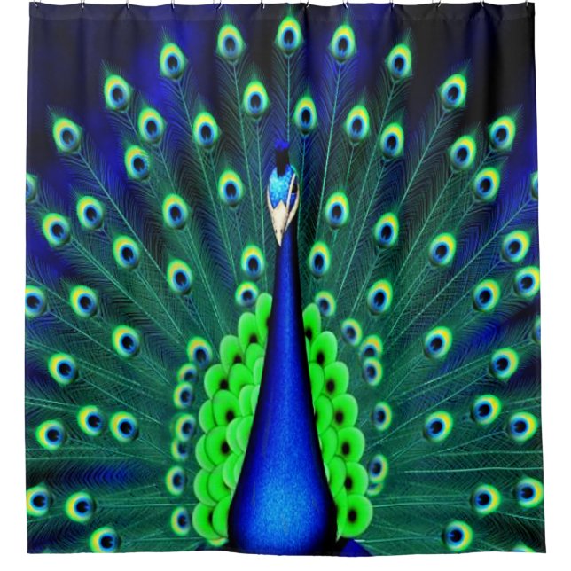 Hübscher Pfau-Duschvorhang Duschvorhang (Vorderseite)