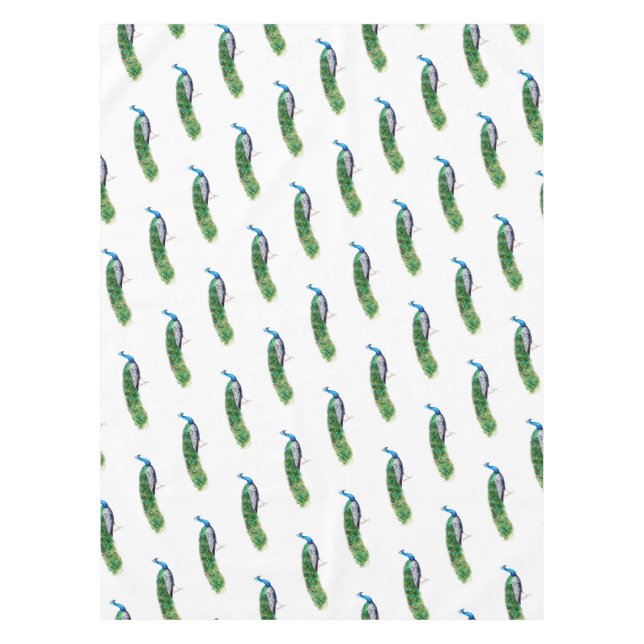 Hübscher Pfau Tischdecke (Vorderseite)