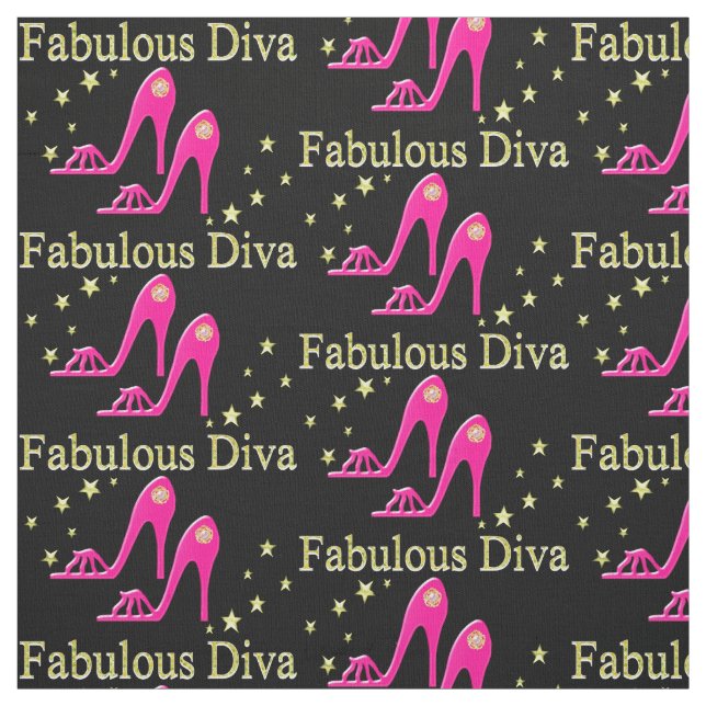 HÜBSCHER PINK HÖHE FABULOUS DIVA STOFF (Muster)