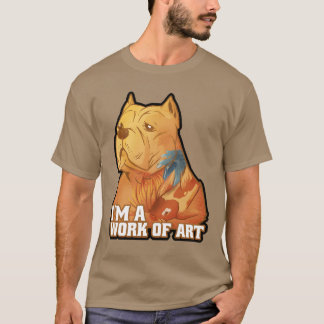 Hübscher Pitbull-Hund Tier Kunstwerk Großartiges T T-Shirt