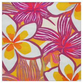Hübscher Plumeria-Aloha-Druck Stoff