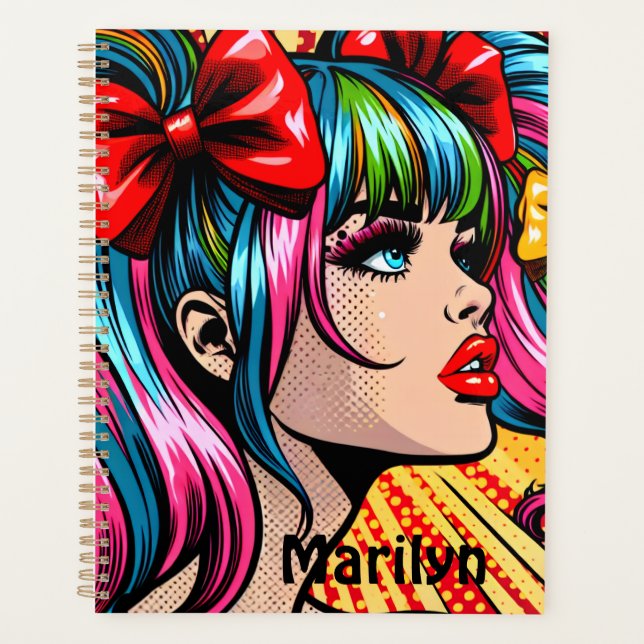 Hübscher Pop Art Comic Giro del Malcantone Persona Planer (Vorderseite)