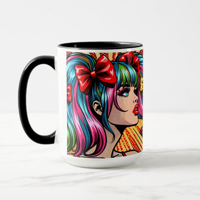 Hübscher Pop Art Comic Giro del Malcantone Tasse (Links)