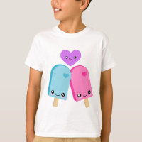 Hübscher Popsicles BESTE FREUNDIN Kawaii T - Shirt