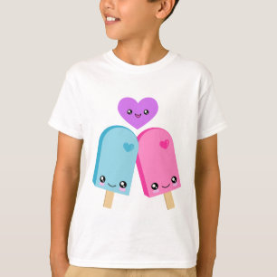 Hübscher Popsicles BESTE FREUNDIN Kawaii T - Shirt