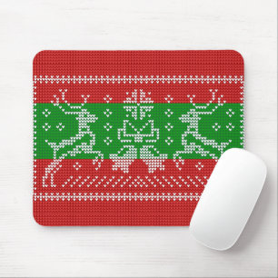 Hübscher Pullover Glocken Xmas Rentiere Krockett Mousepad