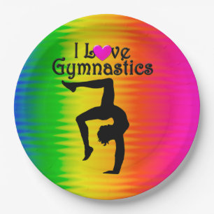 HÜBSCHER RAINBOW I LIEBTE GYMNASTICS PAPIERTELLER