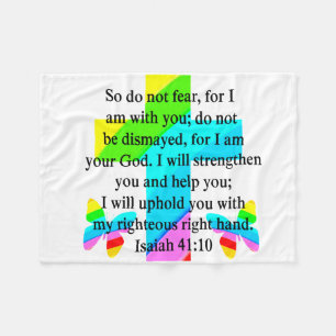 HÜBSCHER RAINBOW-KROSS ISAIAH 41:10-DESIGN FLEECEDECKE
