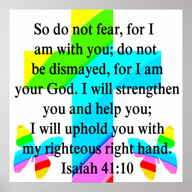HÜBSCHER RAINBOW-KROSS ISAIAH 41:10-DESIGN POSTER (Vorne)