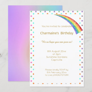 HÜBSCHER RAINBOW-SPOT-RAINBOIN EINLADUNG