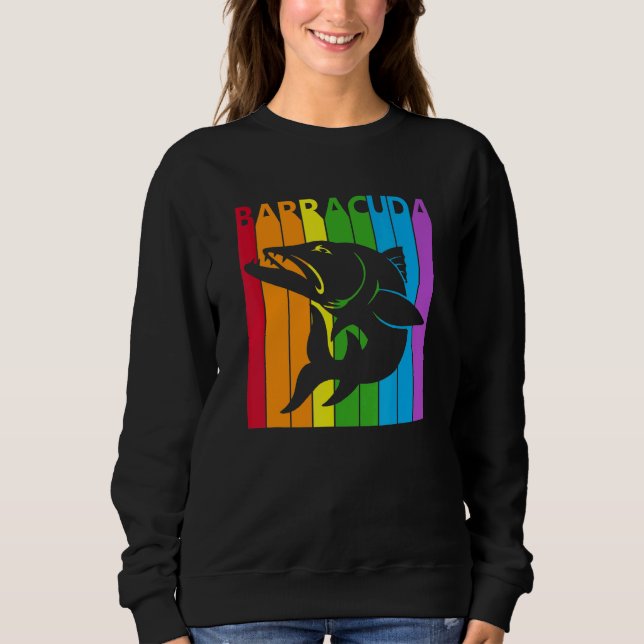 Hübscher Regenbogen-Barrakuda-Fisch Sweatshirt (Vorderseite)