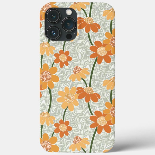 Hübscher Retro-Mutation der Blume der 1970er Jahre Case-Mate iPhone Hülle (Rückseite)