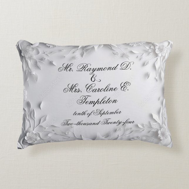 Hübscher Ringträger Hochzeitskissen Dekokissen (Vorderseite)