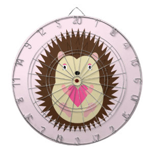 Hübscher rosa Baby-Igel Dartscheibe