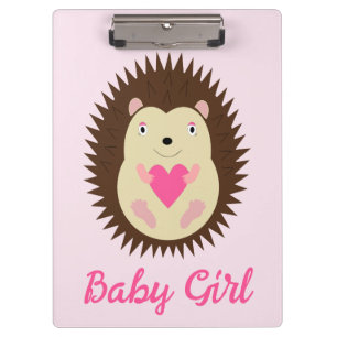 Hübscher rosa Baby-Igel in Rosa Custom Klemmbrett
