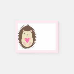 Hübscher rosa Baby-Igel Post-it Klebezettel