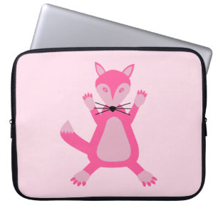 Hübscher Rosa Baby-Mädchen-Fuchs Laptopschutzhülle