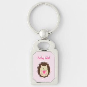 Hübscher Rosa Baby Mädchen Igel Custom Schlüsselanhänger