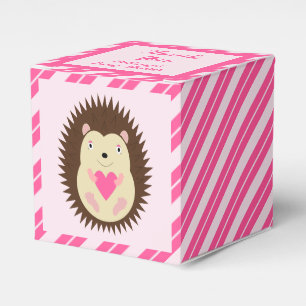 Hübscher rosa Baby-Mädchen-Igel individuell Geschenkschachtel