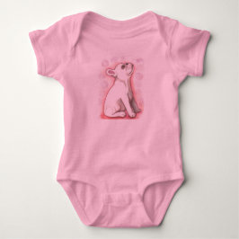 Hübscher rosa Babybodysuit der französischen Baby Strampler