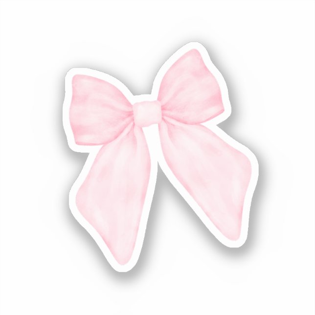 Hübscher rosa Bogen Aufkleber (Vorderseite)