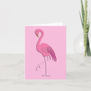 Hübscher rosa Flamingo Karte
