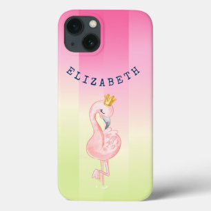 Hübscher rosa Flamingo Ombre gestreift     Case-Mate iPhone Hülle