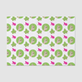 Hübscher rosa Frosch Seidenpapier