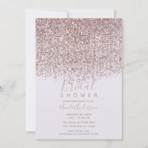 Hübscher Rosa Funkelnder Blush Glitter Junggeselli Einladung
