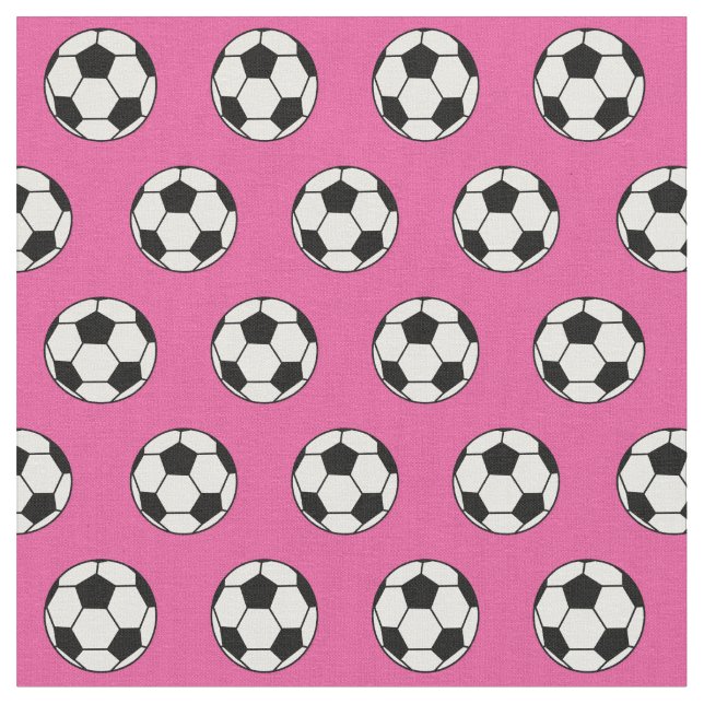 Hübscher rosa Fußballball Stoff (Nahaufnahme)