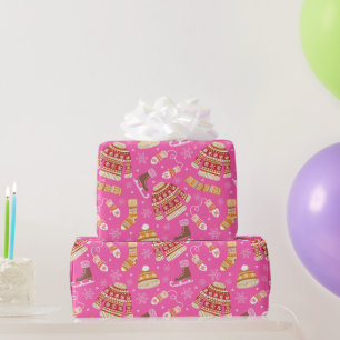 Hübscher rosa hässlicher Weihnachtspullover Wetter Geschenkpapier