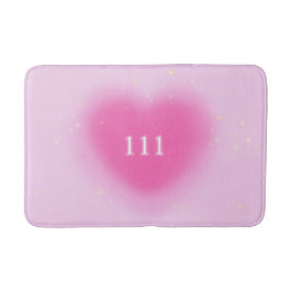Hübscher rosa Herzklopfengel Nr. 111 Badematte