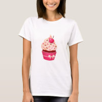 Hübscher rosa kleiner Kuchen mit besprüht und