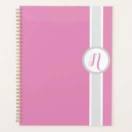 Hübscher rosa Monogramm-Planer Planer