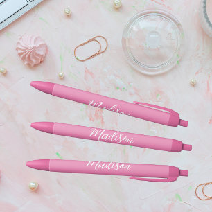 Hübscher rosa personalisierter Name Kugelschreiber