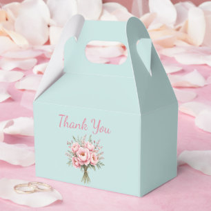 Hübscher rosa Pfingstrosen-Blumenstrauß Dankeschön Geschenkschachtel