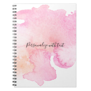 Hübscher rosa PfirsichWatercolor Notizblock