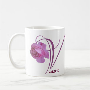 Hübscher rosa Rosa Blütenname Kaffeetasse