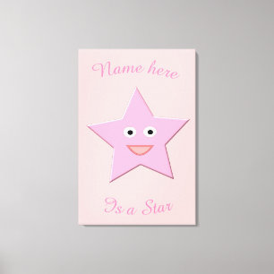 Hübscher rosa-statischer Druck Leinwanddruck