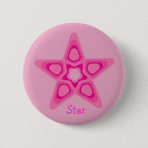 Hübscher rosa Stern Button